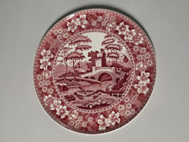 Engels Copeland Spode's Tower rood taartplateau 31,5 cm