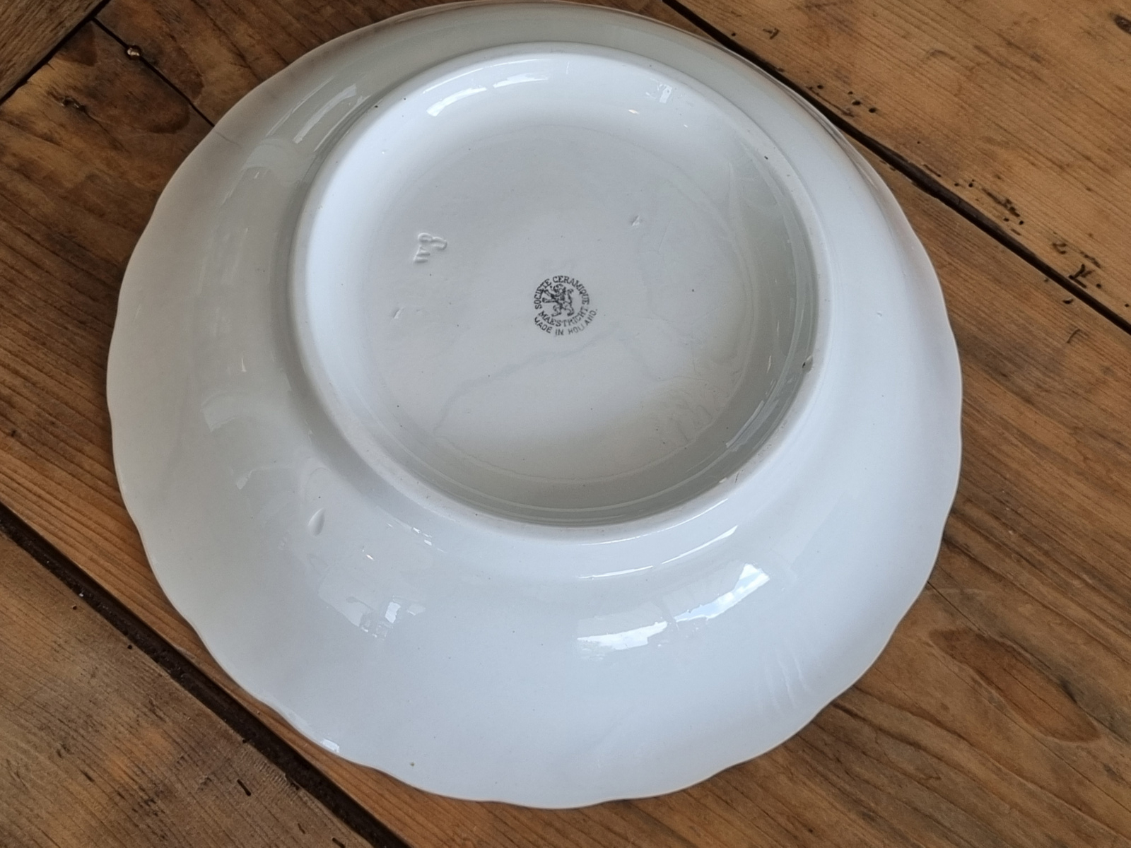 Societe Ceramique wit hoge ronde schaal 31 cm