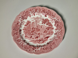 Engels rood Meakin Merrie England dinerbord 25 cm