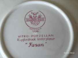 Villeroy en Boch Fasan rood Soepkom met Schotel (rond oortje)