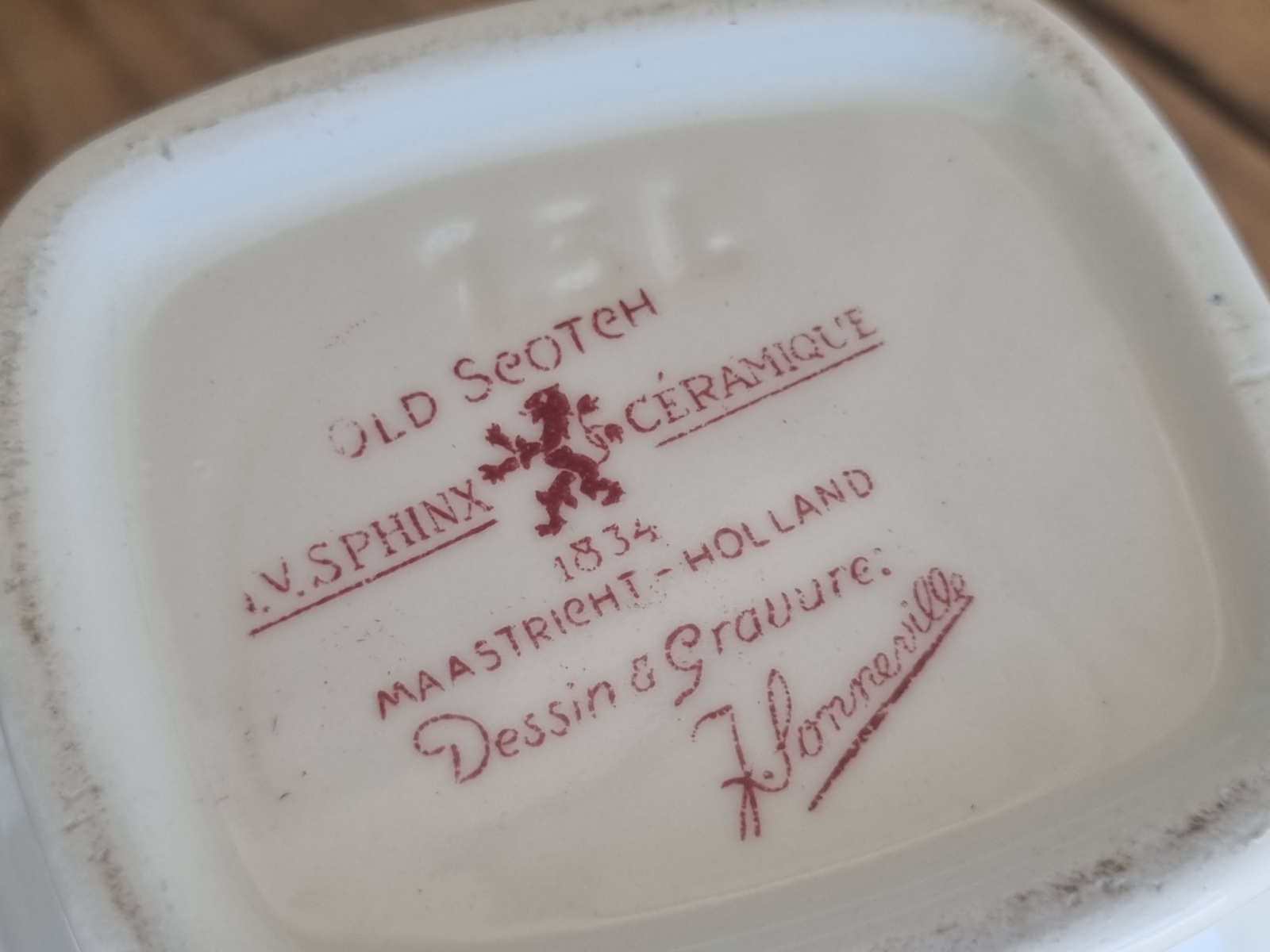 Boerenhoeve Old Scotch Sphinx rood koffiepot 1,3 liter