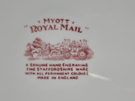 Engels rood Myott Royal Mail plat dinerbord 25 cm