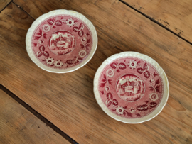 Tea Drinker rood Societe Ceramique set 2x Schotel 15 cm