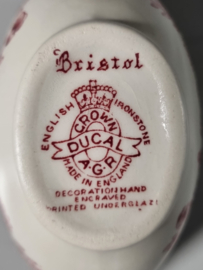Engels rood Crown Ducal Bristol kleine Sauciere