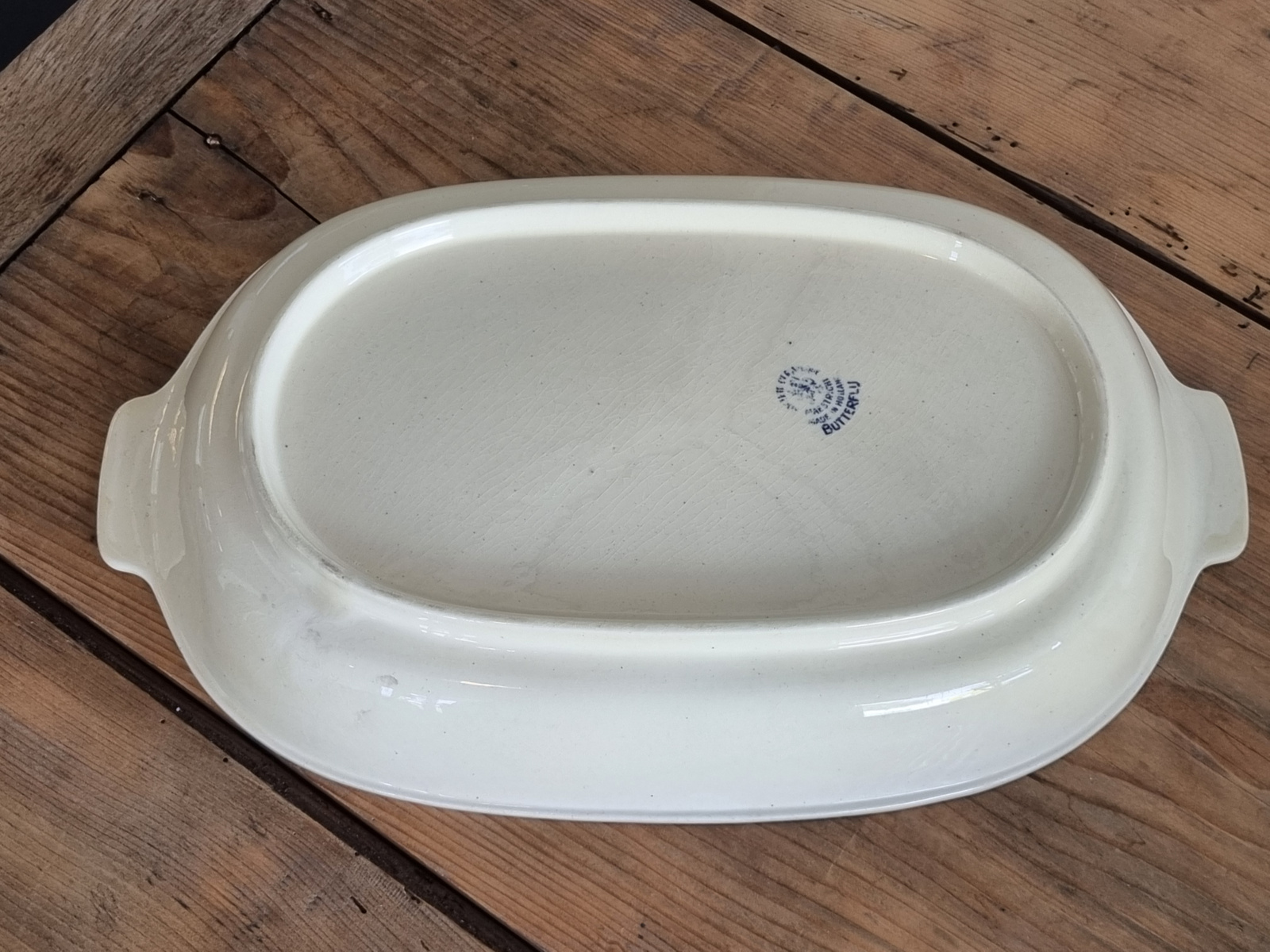 Societe Ceramique Butterflij schaal met greepjes 38 cm