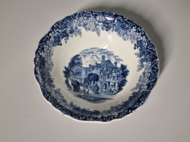 Engels blauw Meakin Romantic England Serveerschaal rond 21 cm