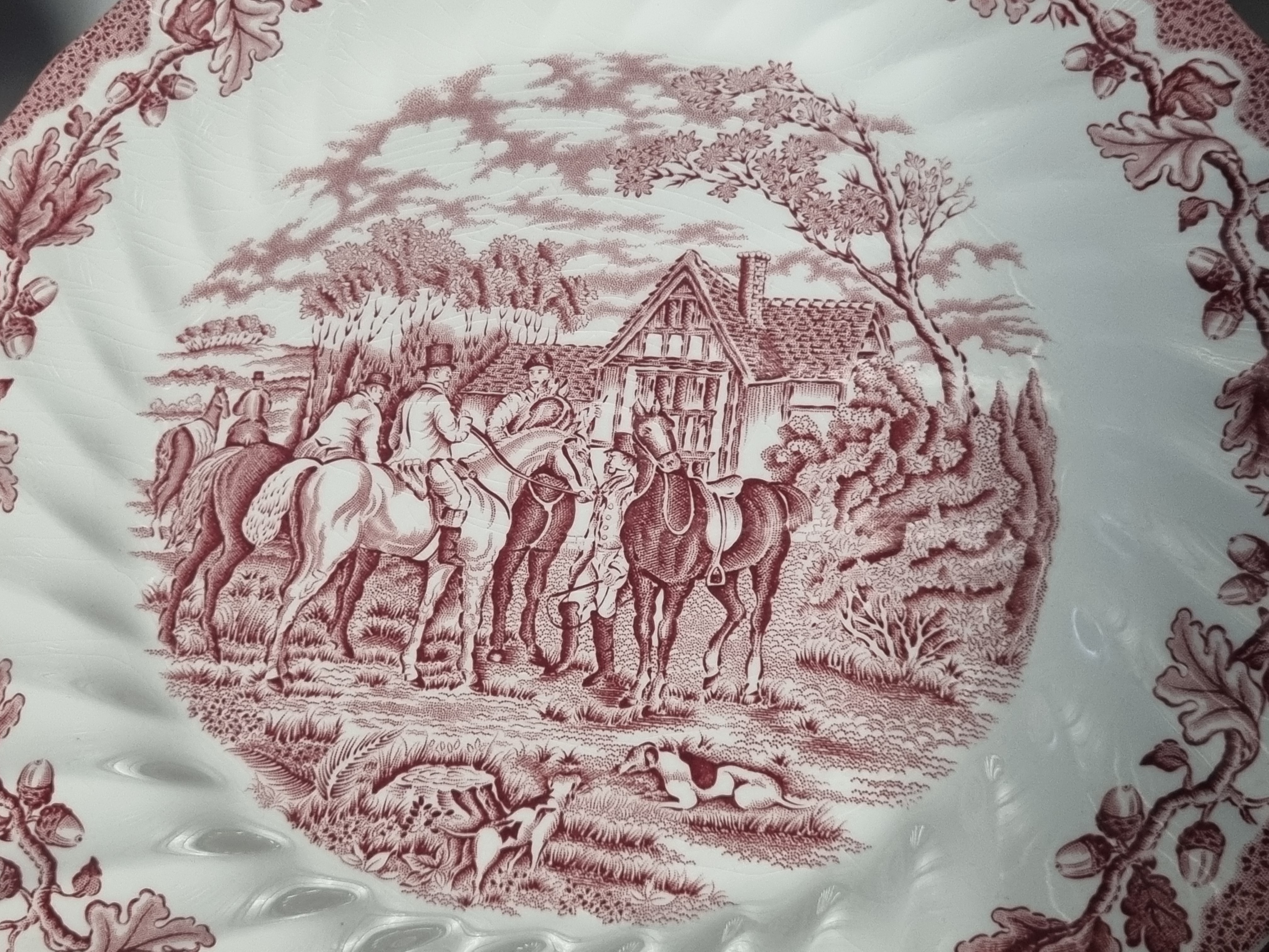 Engels rood Jachtservies Myott's Country Life Eetservies 24 persoons