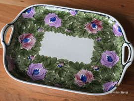 Societe Ceramique Schrijfnamendecor decor Bloemendaal Dienblad (met chip)