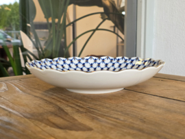 Lomonosov blauw Cobalt Net Tazza op lage voet 22 cm