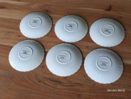 Engels gekleurd Jachtservies Myott The Hunter set 6x soepkom met schotel