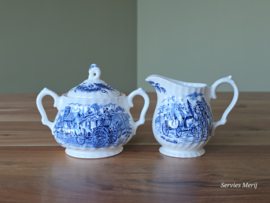 Engels blauw Myott Royal Mail Postkoets roomstel