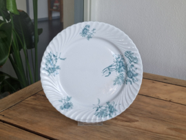 Pinksterbloem Petrol Petrus Regout Plat Dinerbord 24 cm