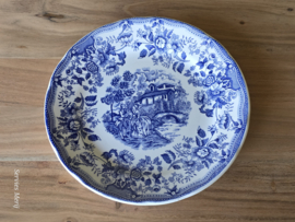 Engels blauw Ironstone Tableware serveerbord 28 cm