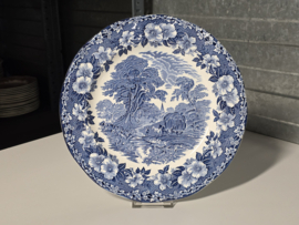 Engels blauw Enoch Wedgwood Woodland Gebaksbord Pannenkoekenbord 28,5 cm