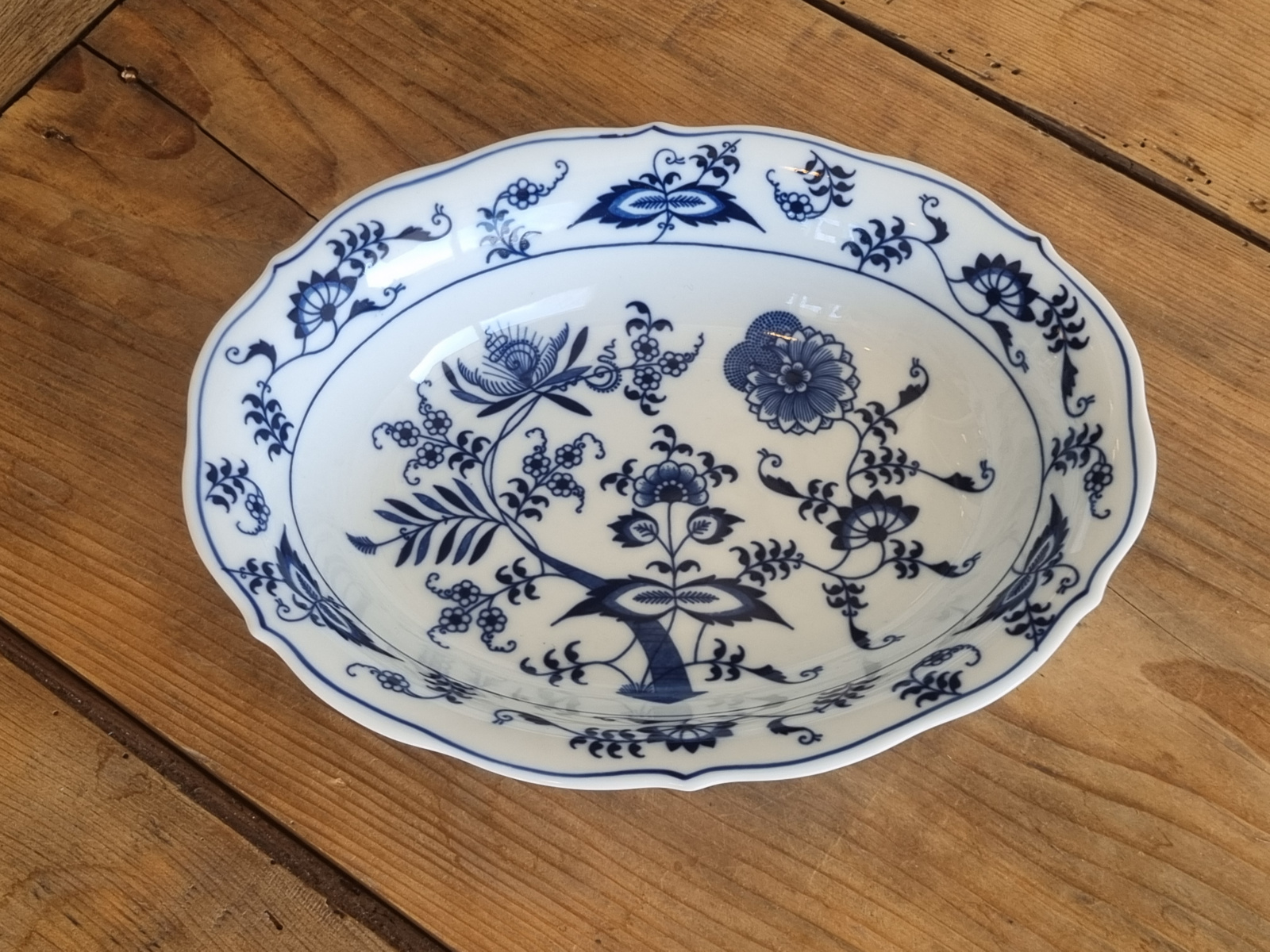 Blue Danube hoge ovale schaal 25,5 cm