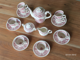 Villeroy en Boch Burgenland rood koffieservies 8 personen