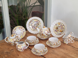 Lomonosov Theeservies Golden Daisy geel goud 6 personen
