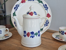 Boerenbont Boch Koffieservies model Classic 6 personen (zwarte stempel)