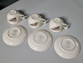 Villeroy en Boch Alt Strassburg Set 3x Thee Kop en schotel 9,5 cm (B Keus!)