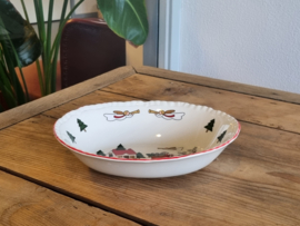 Engels Mason's Christmas Village 1983 Kerstservies Broodschaal 24,5 cm (nieuwste stempel)