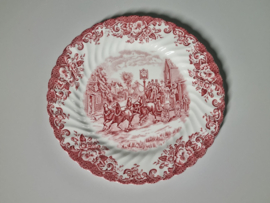 Engels rood Coaching Scenes  Plat Dinerbord 25 cm