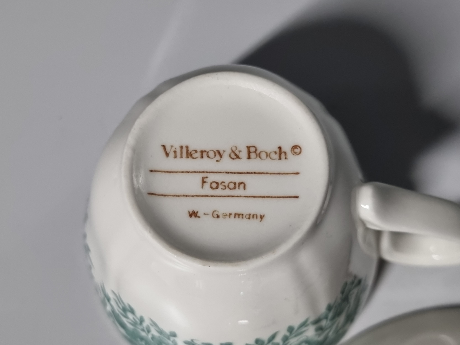 Villeroy en Boch Fasan groen koffie kop en schotel