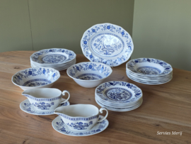 Engels blauw Enoch Wedgwood Blue Onion eetservies 6 personen