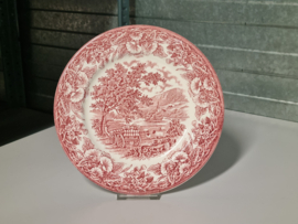 Engels rood Ironstone EIT Ltd England Plat Dinerbord 24,5 cm