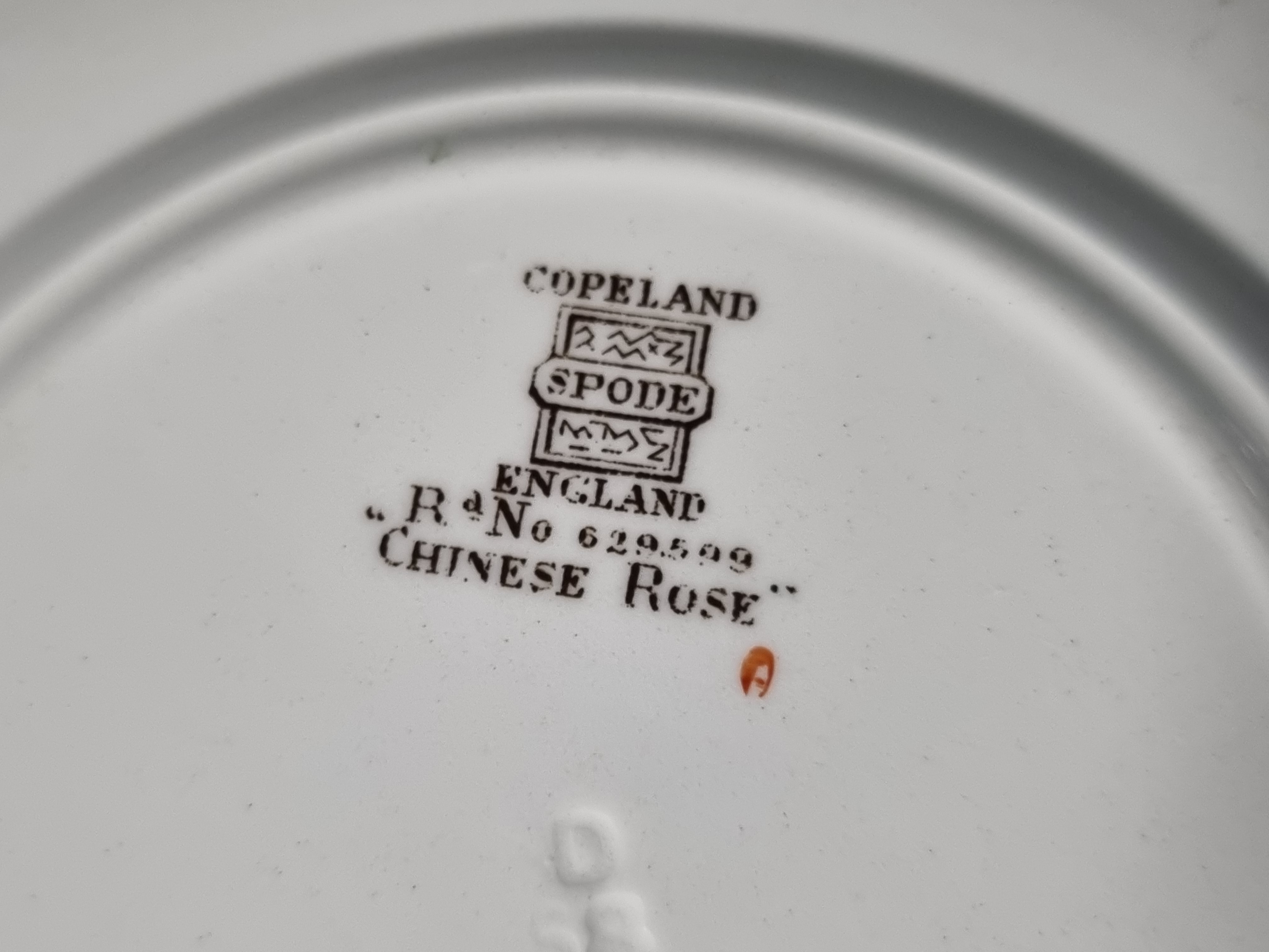 Engels Spode Copeland Chinese Rose Gebaksbordje 16 cm