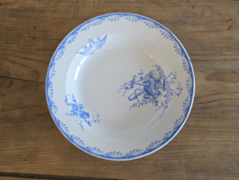 Sarreguemines Watteau lichtblauw diep bord 24 cm