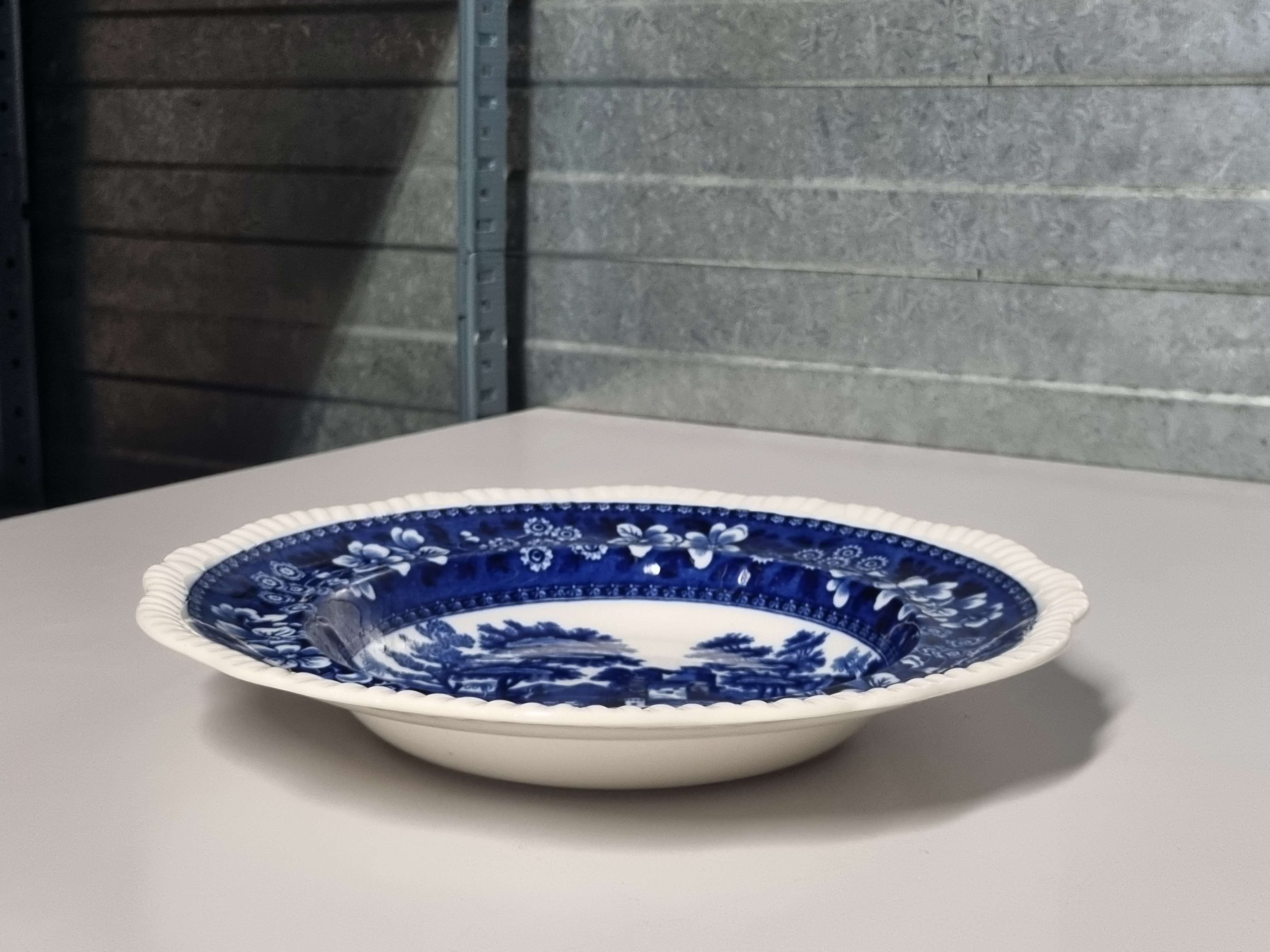 Engels Copeland Spode's Tower blauw grote diepe borden 27 cm
