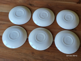 Engels blauw English Ironstone Tableware EIT set 6x kop en schotel (hooiwagen)