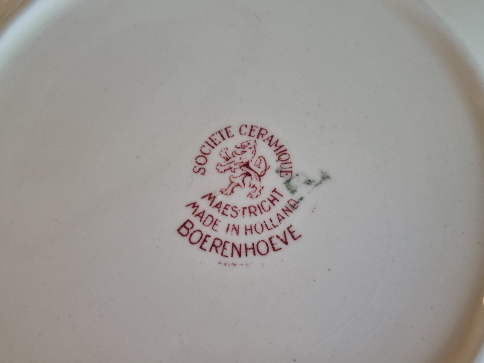 Boerenhoeve Rood Societe Ceramique set 6x ontbijtbordje 20,5 cm