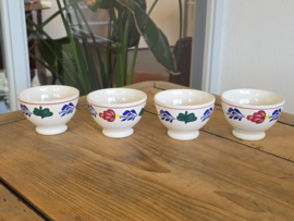 Boerenbont Boch set 4x Kom op voet 10 cm (nieuwste Boch)