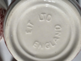 Engels rood English Ironstone Tableware EIT set 4x kopjes zonder oortje