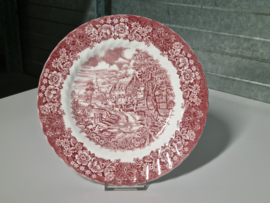 Engels rood British Anchor Memory Lane plat dinerbord 25,5 cm