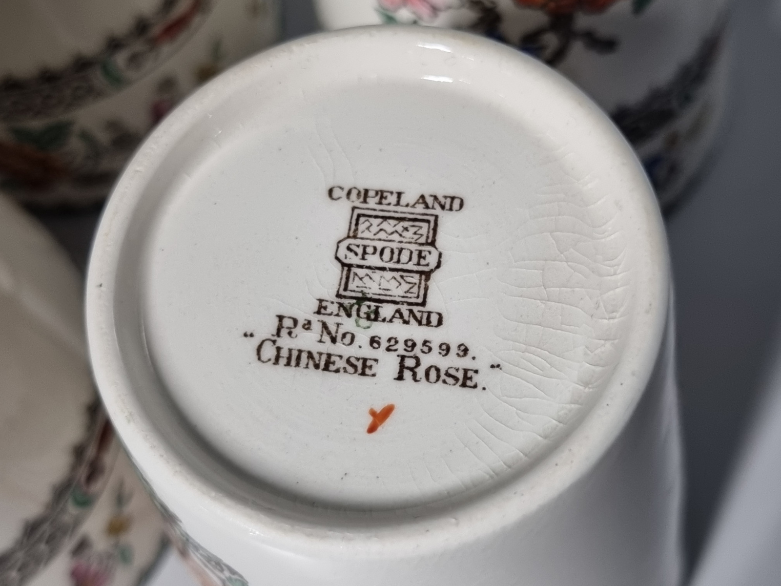 Engels Spode Copeland Chinese Rose set 6 bekers