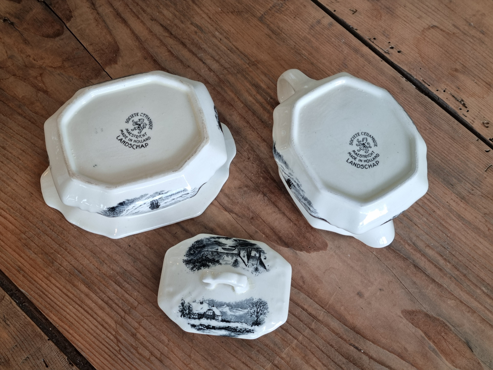 Landschap Zwart Societe Ceramique Roomstel (hoekig model)