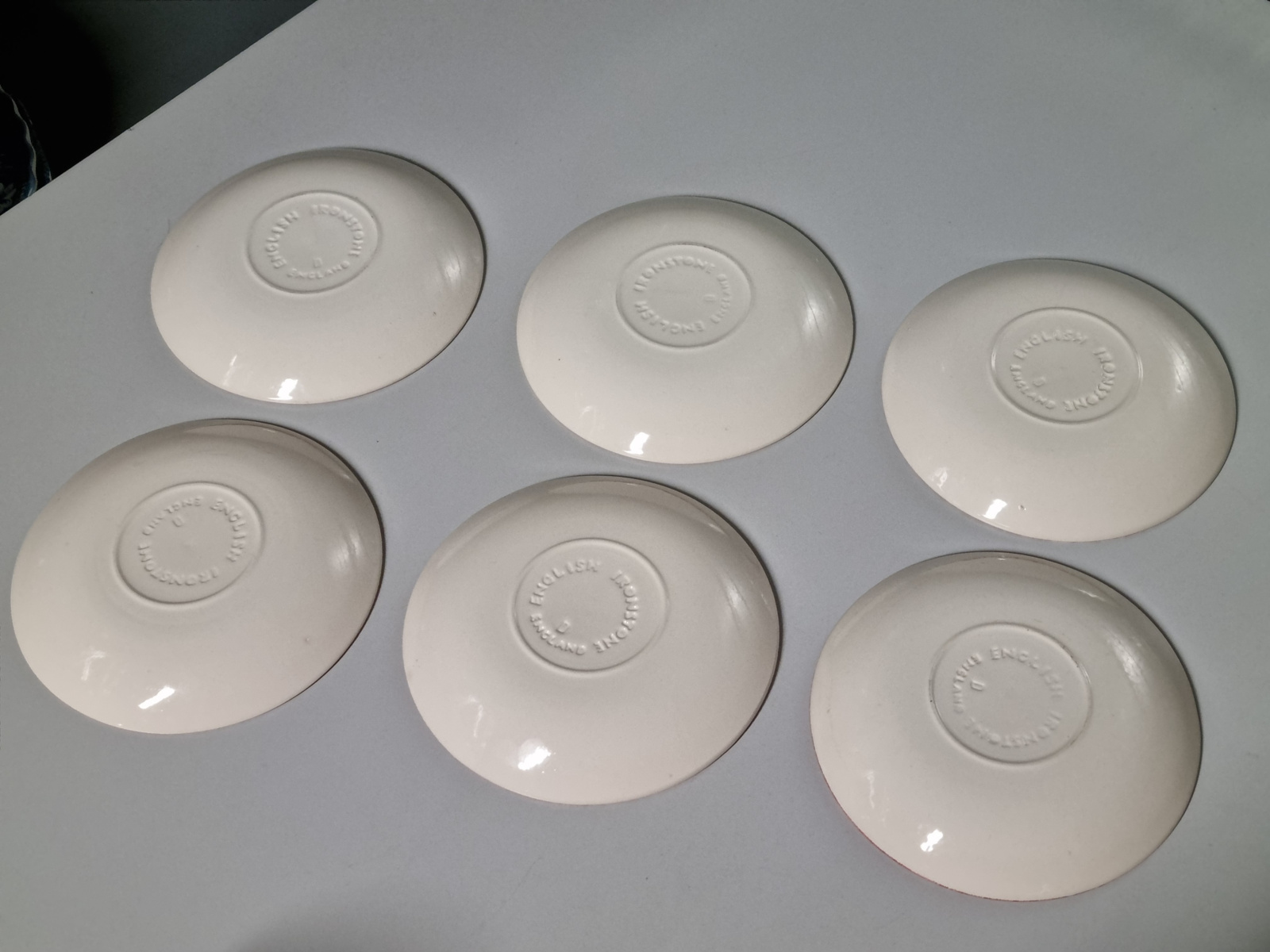 Engels rood EIT Ironstone Set 6x Kop en schotel (hooiwagen)