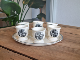 Landschap Zwart Societe Ceramique Eierdopset incl. zoutvaatje (laag model)