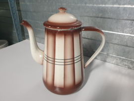 Emaille Vintage spuitdecor Koffiepot