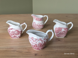 Engels rood Set 4x mix & match kannetje