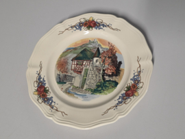 Frans Sarreguemines Obernai onbijtbord 21,5 cm (toren)
