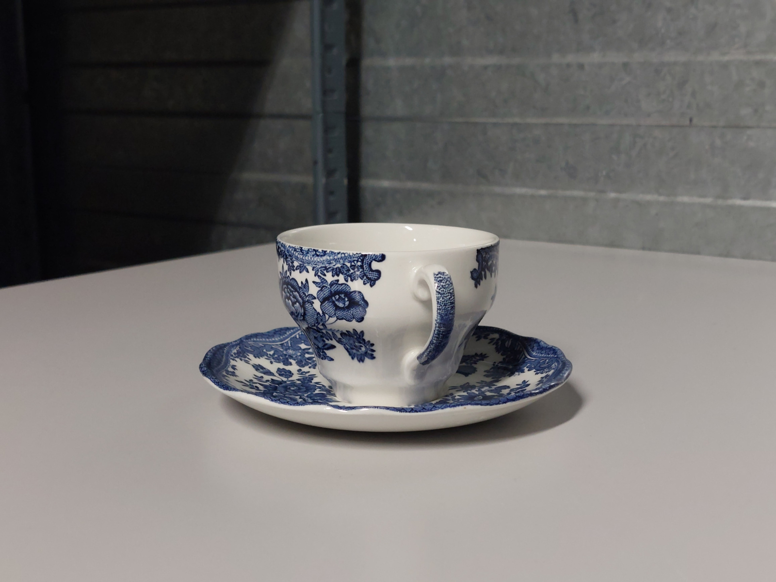 Engels blauw Enoch Wedgwood Asiatic Pheasants Kop en schotel