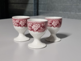 Engels rood Adams decor paarden set 3x Eierdopje