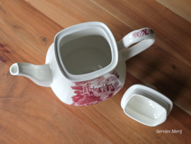 Engels rood Meakin Merrie England theepot