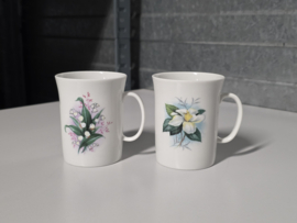 Mosa Maastricht set 2x los kopje met bloemen