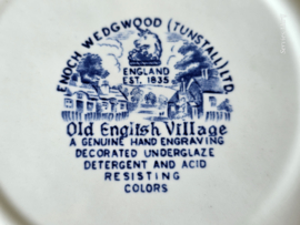 Engels blauw Enoch Wedgwood Old English Village Ontbijtbordje 20 cm