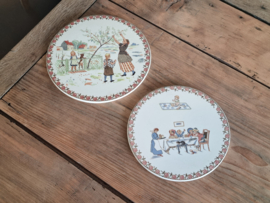 Frans Sarreguemines Enfants et 2x Onderzetter (rond) 20 en 18 cm