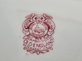 Regout Castillo Old England rood schaal 25 cm (rechthoekig)